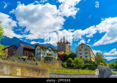 Château médiéval de Vaduz, Oberland Liechtenstein. Banque D'Images