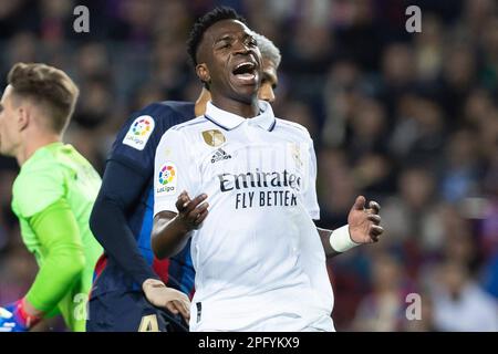 Barcelone, Espagne. 19th mars 2023. Spanish la Liga Santander football Match FC Barcelone vs Real Madrid au Spotify Camp Nou Stadium Barcelone, 19 mars 2023 Vinicius 900/Cordin Press Credit: CORDIN PRESS/Alay Live News Banque D'Images