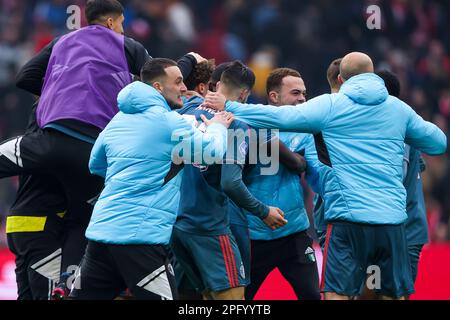 19-03-2023: Sport: Ajax et Feyenoord AMSTERDAM, PAYS-BAS - MARS 19: Quillindschy Hartman (Feyenoord Rotterdam), Alireza Jahanbakhsh (Feyenoord Rot Banque D'Images