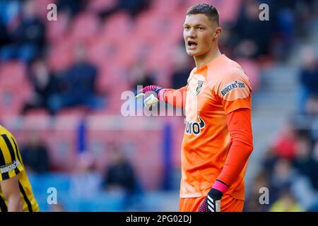 19-03-2023: Sport: Vitesse contre PSV ARNHEM, PAYS-BAS - MARS 19: Gardien de but Kjell Scherpen (vitesse Arnhem) pendant le match Eredivisie vitesse Arnhe Banque D'Images