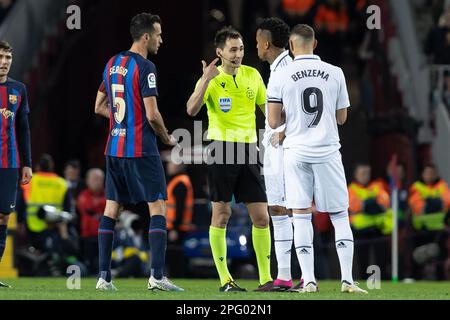 Barcelone, Espagne. 19th mars 2023. BARCELONE, ESPAGNE - MARS 19: Arbitre lors du match de la Liga Santander entre le FC Barcelone et le Real Madrid au camp Spotify Nou sur 19 mars 2023 à Barcelone, Espagne . Crédit : DAX Images/Alamy Live News Banque D'Images