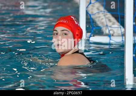 Rome, Italie. 18th mars 2023. Giorgio Galbani (SIS Roma) pendant le match de SIS Roma contre Bologna du championnat national féminin de water polo italien série A1 à Polo Natatorio Ostia à Rome, Italie sur 18 mars 2023 (photo de Roberto Bettacchi/Pacific Press) crédit: Pacific Press Media production Corp./Alay Live News Banque D'Images
