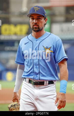 19 mars 2023, rue Petersburg, FL USA; Tampa Bay Rays outfielder Jordan QSAR (99) se dirige vers le dugout lors d'un match d'entraînement de printemps MLB contre le Banque D'Images