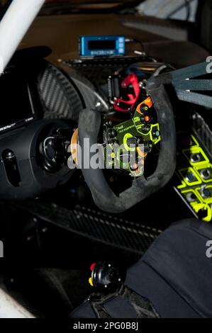 Volant de voiture de course, Audi R8 LMS, ADAC GT Masters Banque D'Images