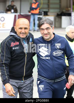 Turin, Italie. 19th mars 2023. Stade Olimpico Grande Torino, Turin, Italie, 19 mars 2023, Luciano Spalletti (entraîneur principal SSC Napoli) et Ivan Juric (entraîneur Torino FC) pendant le FC de Turin vs SSC Napoli - football italien série A Match Credit: Live Media Publishing Group/Alay Live News Banque D'Images