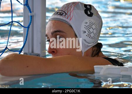 Rome, Italie. 18th mars 2023. Chiara Tabani (SIS Roma) SIS Roma vs Bologna match du championnat national féminin de water polo italien série A1 à Polo Natatorio Ostia à Rome, Italie sur 18 mars 2023 (Credit image: © Roberto Bettacchi/Pacific Press via ZUMA Press Wire) USAGE ÉDITORIAL SEULEMENT! Non destiné À un usage commercial ! Banque D'Images