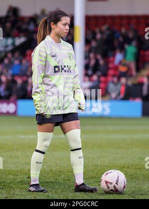 Walsall, Royaume-Uni. 19th mars 2023. Yui Hasegawa (25 Manchester City) se réchauffe pendant le match de la coupe de football Womens entre Aston Villa et Manchester City au stade Bescot de Walsall, Angleterre (Natalie Mincher/SPP) Credit: SPP Sport Press photo. /Alamy Live News Banque D'Images