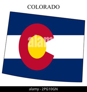 Illustration du vecteur de carte Colorado. Économie mondiale. État en Amérique. Amérique du Nord. États-Unis. Amérique. ÉTATS-UNIS Illustration de Vecteur