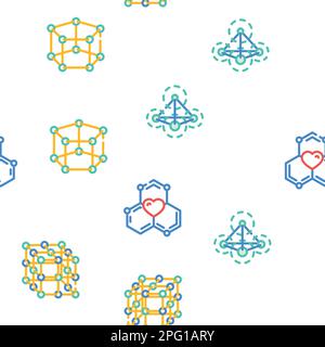 chimie moléculaire science vecteur modèle sans couture Illustration de Vecteur
