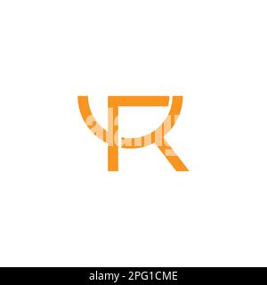 lettre ry sourire simple géométrique ligne logo vecteur Illustration de Vecteur