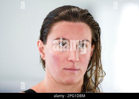 Charlotte Bonnet lors d'une nouvelle compétition de natation, l'Open géant sur 19 mars 2023, au Dôme de Saint-Germain-en-Laye, France. Photo de Victor Joly/ABACAPRESS.COM Banque D'Images
