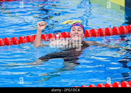 Charlotte Bonnet lors d'une nouvelle compétition de natation, l'Open géant sur 19 mars 2023, au Dôme de Saint-Germain-en-Laye, France. Photo de Victor Joly/ABACAPRESS.COM Banque D'Images