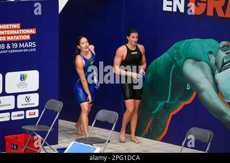 Charlotte Bonnet lors d'une nouvelle compétition de natation, l'Open géant sur 19 mars 2023, au Dôme de Saint-Germain-en-Laye, France. Photo de Victor Joly/ABACAPRESS.COM Banque D'Images