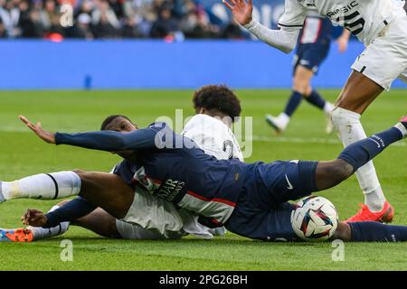 Paris, France. 19th mars 2023. Action pendant le match entre PSG et Rennes au Parc des Princes, 19 mars 2023 crédit : LE PICTORIUM/Alay Live News Banque D'Images