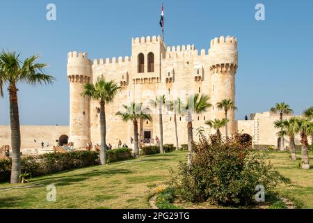 Citadelle de Qaitbay, Alexandria, Egypte Banque D'Images