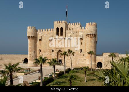 Citadelle de Qaitbay, Alexandria, Egypte Banque D'Images