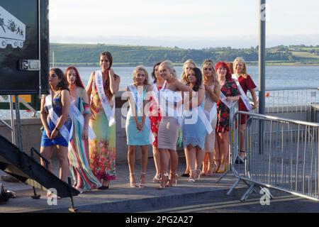 Candidats à la compétition Reine de la mer 2019 à Youghal, comté de Cork, Irlande Banque D'Images