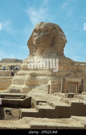 Le grand Sphinx de Gizeh, Le Caire, Egypte Banque D'Images
