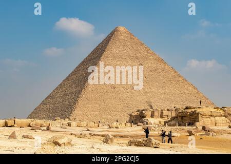 La grande pyramide de Khéops, à Gizeh, Le Caire, Egypte Banque D'Images