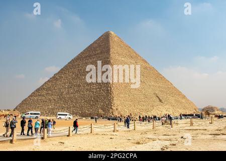 La grande pyramide de Khéops, à Gizeh, Le Caire, Egypte Banque D'Images