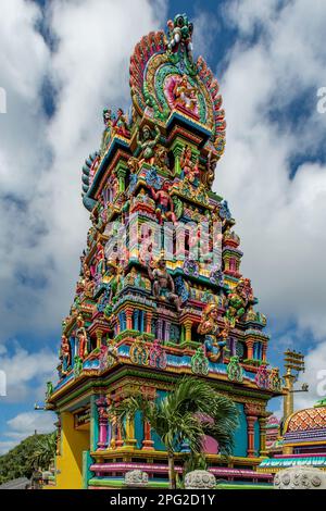 Sri Vinayagur Seedalamen Kovil Mandir Temple, Mahebourg, Maurice Banque D'Images