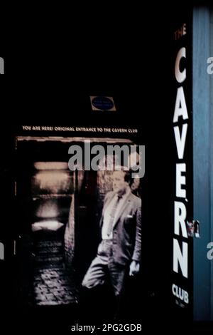 Position d'entrée au Cavern Club original, Mathew Street, Liverpool, Angleterre Banque D'Images