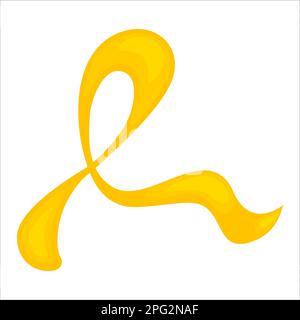 Affiche de sensibilisation au cancer chez l'enfant de ruban jaune Illustration de Vecteur