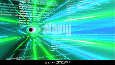 Image du traitement des données sur des traces de lumière Banque D'Images