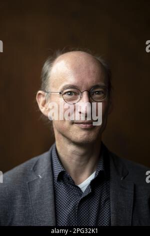 LA HAYE - Portrait du chercheur Detlef van Vuuren (PBL Netherlands Environmental Assessment Agency et Université d'Utrecht). ANP RAMON VAN FLYMEN pays-bas sortie - belgique sortie Banque D'Images