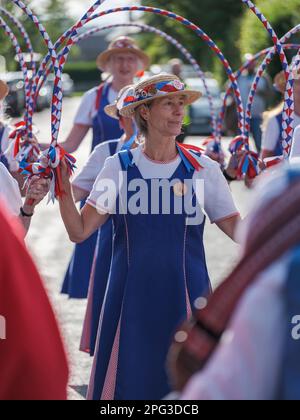 Le Whalton Baal, un festival traditionnel du milieu de l'été, Northumberland, Angleterre Banque D'Images