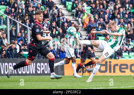 GRONINGEN, PAYS-BAS - MARS 19: Oliver Antman du FC Groningen lors du match néerlandais Eredivisiie entre le FC Groningen et SC Heerenveen à Euroborg Banque D'Images