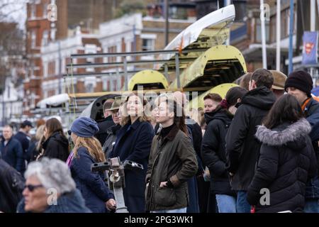 The Head of the River Race, course d'aviron contre la montre qui se tient chaque année sur la Tamise à Londres, en Angleterre, entre les huit, Putney, en Angleterre, au Royaume-Uni Banque D'Images