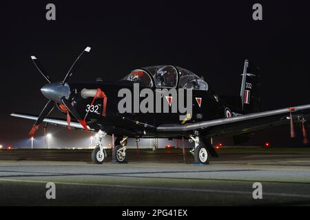 Raytheon, Beechcraft Texan T1, ZM332, 72 Sqn, RAF Valley, Anglesey, pays de Galles du Nord, Royaume-Uni, Banque D'Images