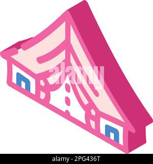 illustration vectorielle d'icône isométrique de tente de vacances Illustration de Vecteur