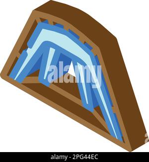 équipement tente vacances isométrique icône illustration vectorielle Illustration de Vecteur