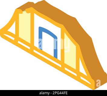 activité tente vacances isométrique icône illustration vectorielle Illustration de Vecteur