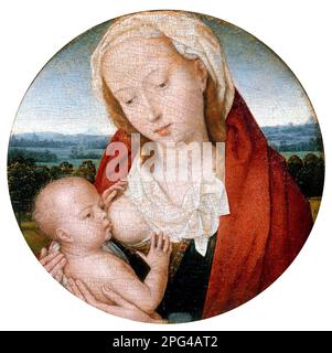 La Vierge à l'enfant de Hans Memling (c.1430-1494), huile sur bois, c.1475-80 Banque D'Images