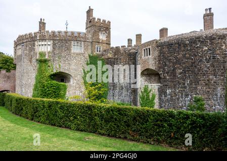 Château de Walmer n Château près de Deal dans Kent, Grande-Bretagne. Le château est un fort d'artillerie et la résidence officielle de Lord Warden des Cinque ports qui Banque D'Images