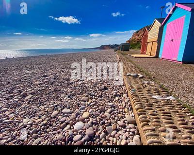 Plage de Budleigh Salterton à Devon Banque D'Images
