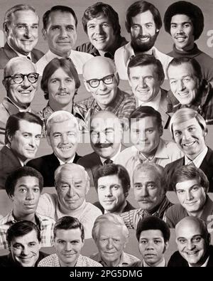 1970S MONTAGE DE 25 TÊTES D'HOMMES DE DIVERS ÂGES ET ORIGINES DIVERSES TOUS SOURIANT TOUT REGARDANT LA CAMÉRA - M9661 HAR001 HARS HEUREUX JOIE STYLE DE VIE SATISFACTION AÎNÉS TÊTES STUDIO SHOT SAINTETÉ AMITIÉ PERSONNES INSPIRATION AFRO HOMMES SENIOR HOMME SENIOR ADULTE ÂGE MOYEN B&W ÂGE MOYEN HOMME CONTACT OCULAIRE MOUSTACHE COSTUME ET CRAVATE ÂGES BONHEUR VIEUX OLDSTERS TÊTE ET ÉPAULES GAIES OLDSTER MOUSTACHES 25 AFRO-AMÉRICAINS AFRO-AMÉRICAINS ET DE RÉSEAUTAGE COMPOSITE NOIR OCCASION DE CHEVEUX FACIAUX SOURIRES AÎNÉS CONNEXION JOYFUL STYLE SOUTIEN VARIÉTÉ L'HOMME ÂGÉ DE DIVERS HOMMES VARIAIT Banque D'Images