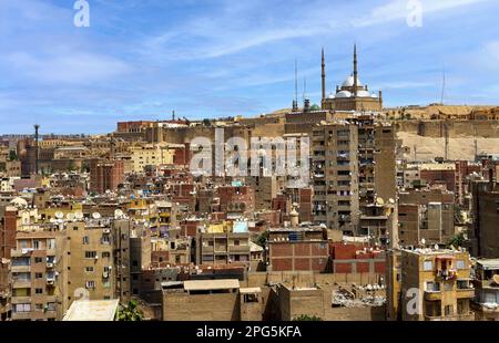 Le Caire avec sa Citadelle et la Grande Mosquée de Muhammad Ali Pasha Banque D'Images