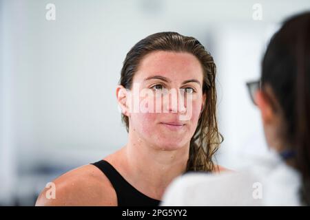 Charlotte Bonnet lors d'une nouvelle compétition de natation, l'Open géant sur 19 mars 2023, au Dôme de Saint-Germain-en-Laye, France. Photo de Victor Joly/ABACAPRESS.COM Banque D'Images