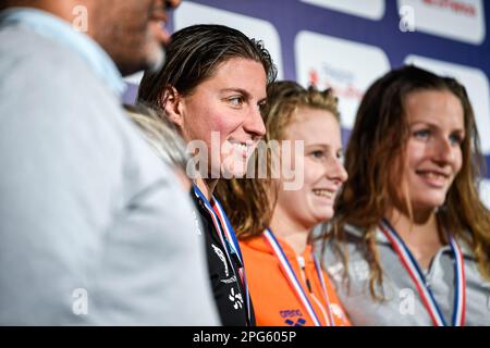 Charlotte Bonnet lors d'une nouvelle compétition de natation, l'Open géant sur 19 mars 2023, au Dôme de Saint-Germain-en-Laye, France. Photo de Victor Joly/ABACAPRESS.COM Banque D'Images