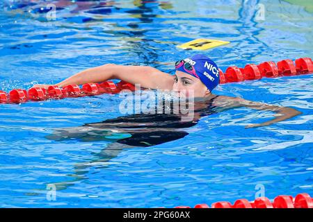 Charlotte Bonnet lors d'une nouvelle compétition de natation, l'Open géant sur 19 mars 2023, au Dôme de Saint-Germain-en-Laye, France. Photo de Victor Joly/ABACAPRESS.COM Banque D'Images