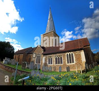 St Peter & Paul Sandstone Church, Borough Rd, Godalming, Surrey, Angleterre, Royaume-Uni, GU7 2AG - bâtiment classé de catégorie I Banque D'Images