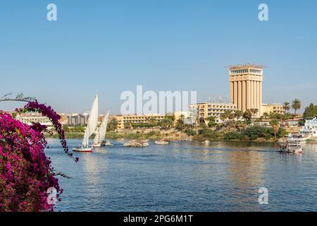 Movenpick Hotel sur le Nil, Assouan, Egypte Banque D'Images