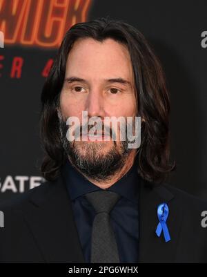 Hollywood, Californie. 20 mars 2023, Keanu Reeves arrivée à la première à Los Angeles de « John Wick: Chapter 4 » de Lionsgate, qui s’est tenue au TCL Chinese Theatre sur 20 mars 2023 à Hollywood, en Californie. © Tammie Arroyo / AFF-USA.com Banque D'Images