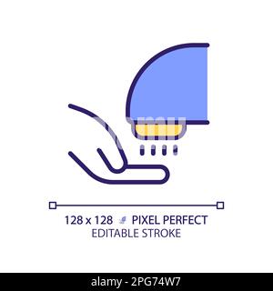 Icône de couleur RVB pixel Perfect pour sèche-mains Illustration de Vecteur