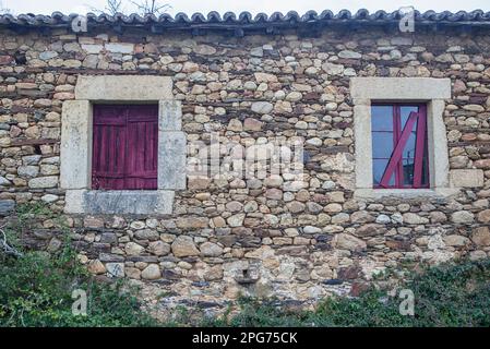 Les installations du moulin à eau du palais Sotofermoso, 16th siècle demeure bâtiment. Abadia, Caceres, Espagne Banque D'Images