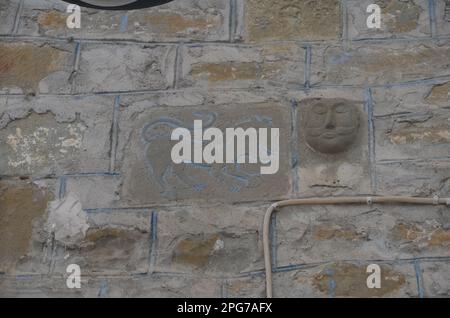 Grèce, Nord de la Grèce, Grevena Dotsiko traditionnel village pont en pierre voûté Banque D'Images